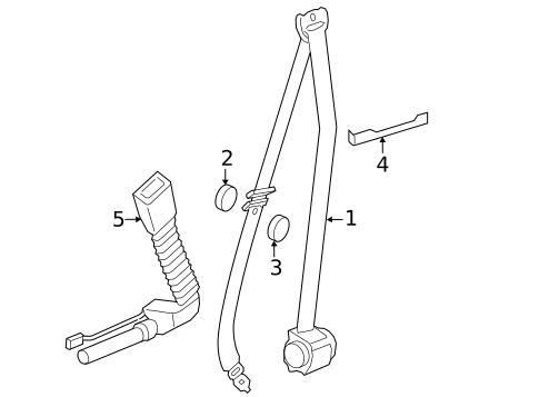 Seat Belt for 2013 BMW 750i #2