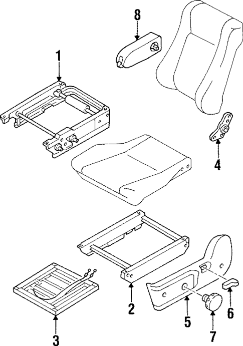 Front Seat Components for 1995 Isuzu Trooper #1