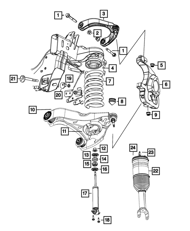 68507395AA - Front Suspension: Front Coil Spring, Right for Mopar Image