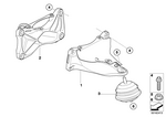 22112283203 - Engine and Transmission Suspension: Engine Supporting Bracket, Left for BMW Image