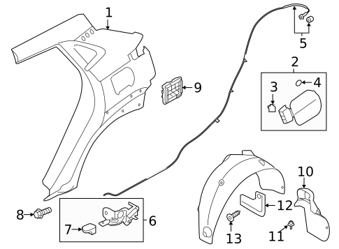 Quarter Panel & Components for 2021 Hyundai Venue #0