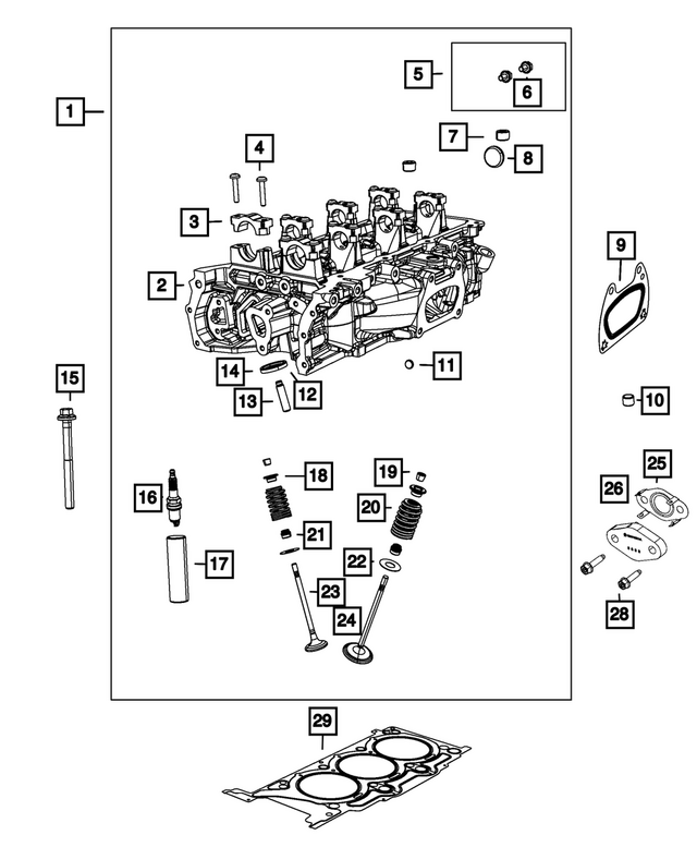 68293288AA - 3.6L Gas; Engine: Cylinder Head, Right Side for Mopar Image image
