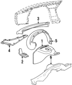 10092051 - Body: Wheelhouse for Chevrolet: Camaro | Pontiac: Firebird Image