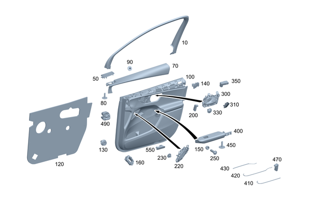 2547205501 - : Cover Trim for Mercedes-Benz Image