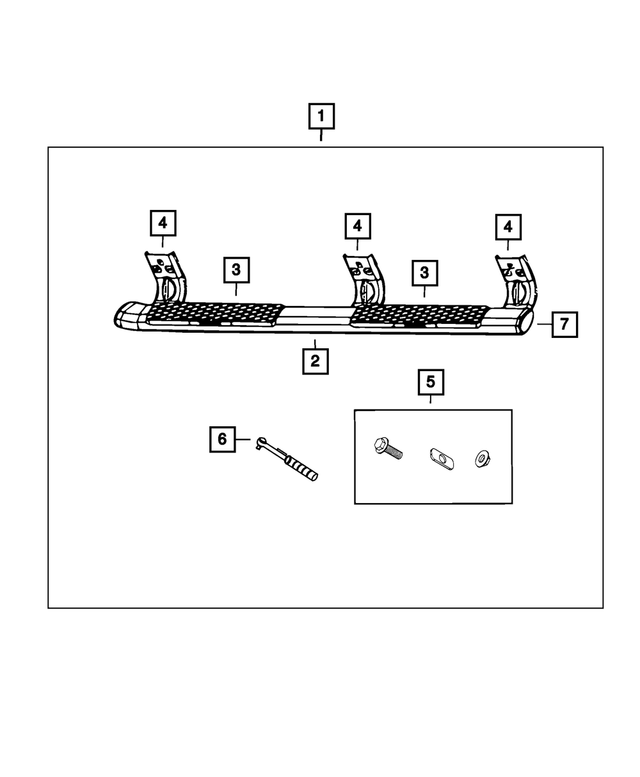 68199282AC - Mopar Accessories - Component Parts: Side Step, Right for Mopar Image