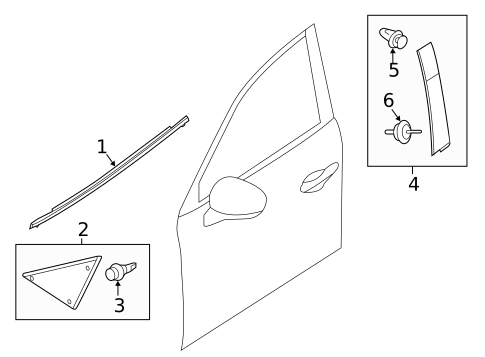 Exterior Trim - Front Door for 2024 Mazda 3 #0