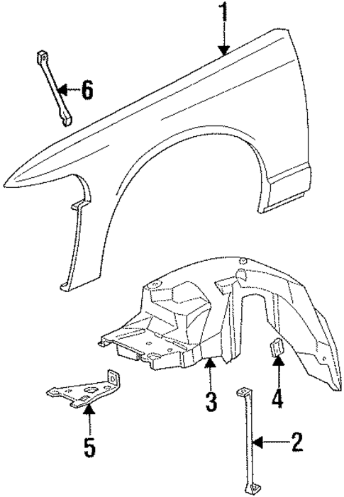 Fender & Components for 1994 Mercury Grand Marquis #0