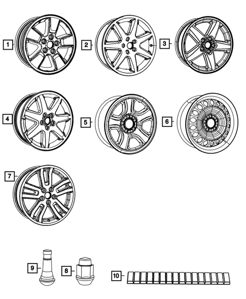 Wheels, Tires and Hardware for 2011 Jeep Liberty #0