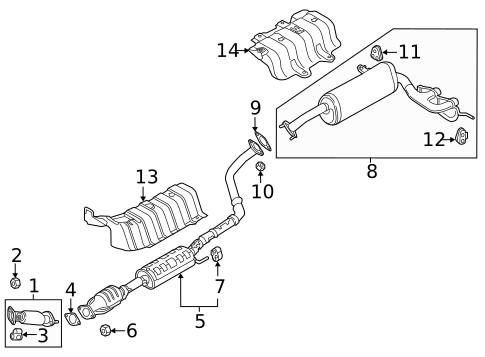 Exhaust Components for 2014 Hyundai Veloster #0