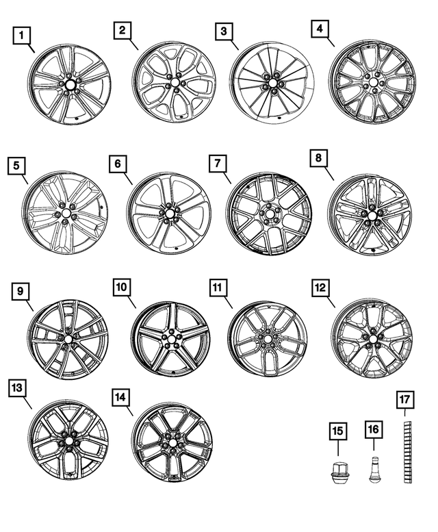 5LD37RXFAA - Wheels: Aluminum Wheel, Front Or Rear for Mopar Image image