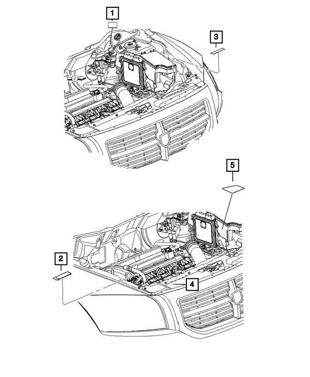 68213176AA - Labels: Coolant System Cap Label for Mopar Image