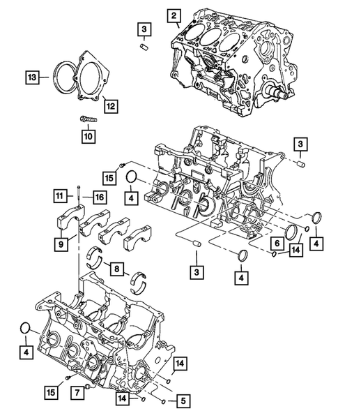 Cylinder Block for 2008 Chrysler Town & Country #0