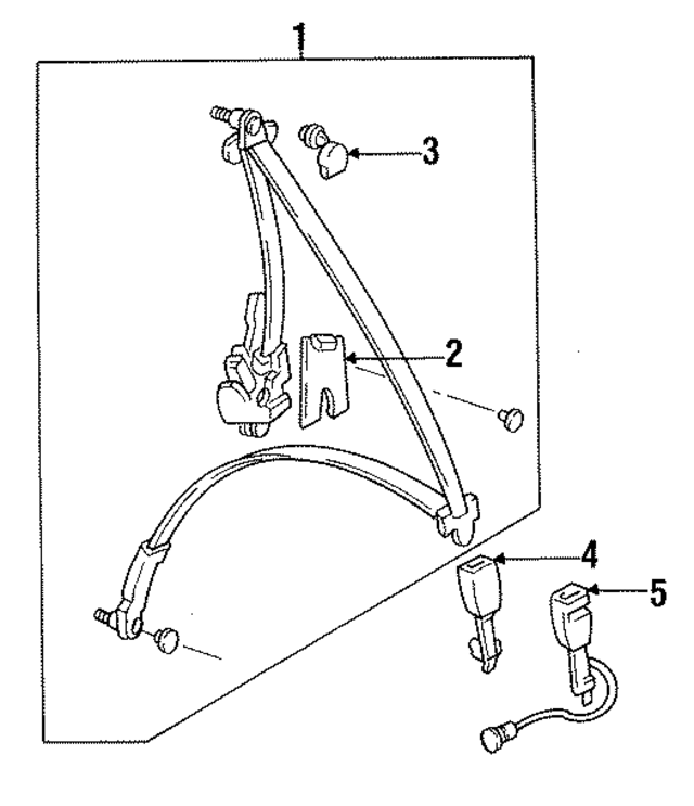 4814SR0A05ZE - : Belt &amp; Retractor for Honda Image
