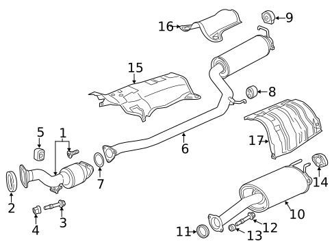 Exhaust Components for 2013 Acura ILX #0