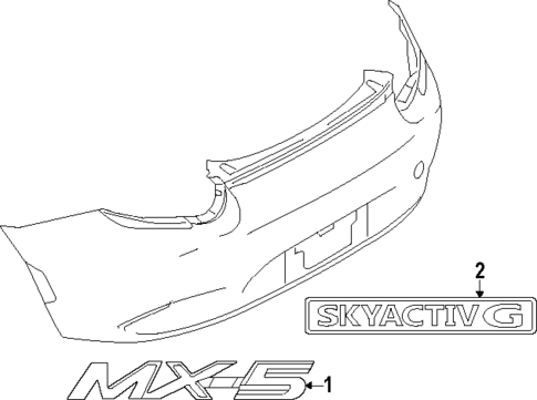 Exterior Trim - Rear Bumper for 2024 Mazda MX-5 Miata #0