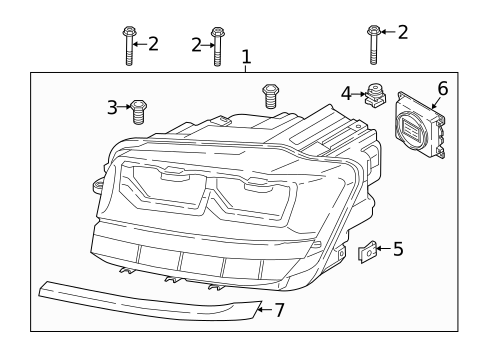 Headlamp Components for 2019 Volkswagen Atlas #0