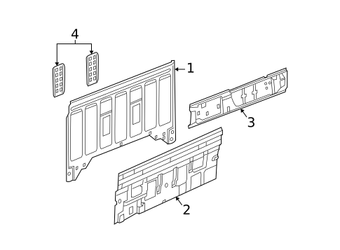 Back Panel for 2006 Dodge Dakota #1