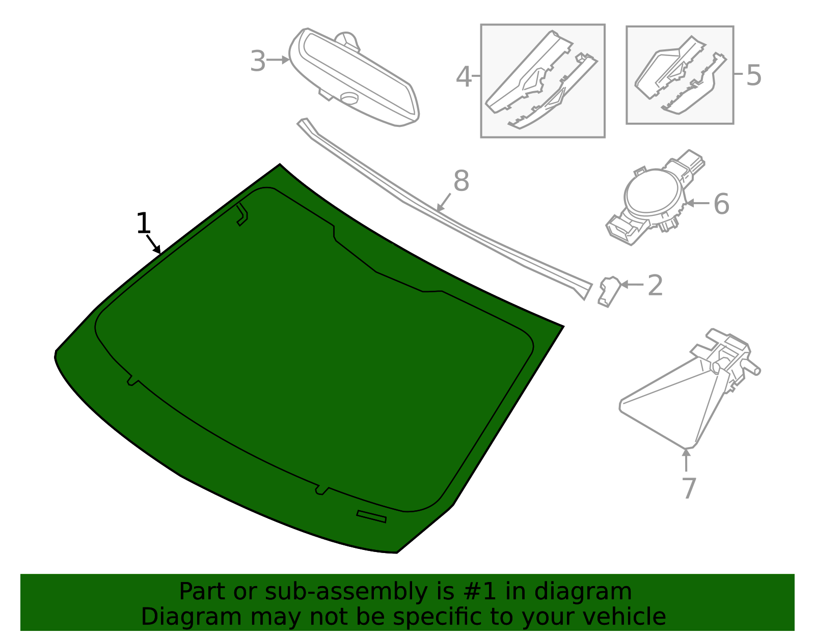 51317310762 - 2014-2020 BMW i8 Windshield (51-31-7-310-762) | BMW