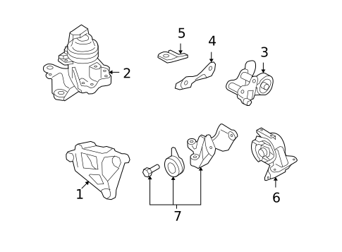 Engine & Trans Mounting for 2011 Mazda CX-9 #1