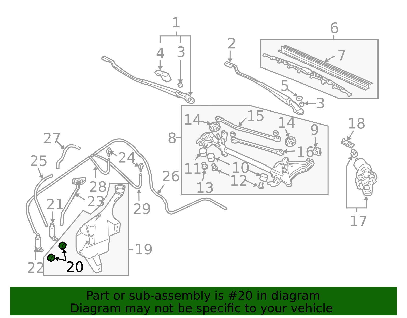New Windshield Washer Pump & Rubber Grommet 38512-SA5-013 FIt FOR Accord Civic CR-V S2000 1984-2011