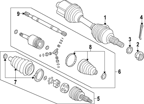 Drive Axles for 2000 Saturn LW2 #0