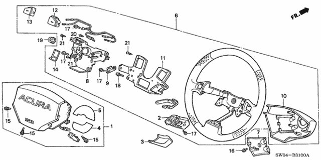 Steering Wheel (SRS) for 2003 Acura NSX #0