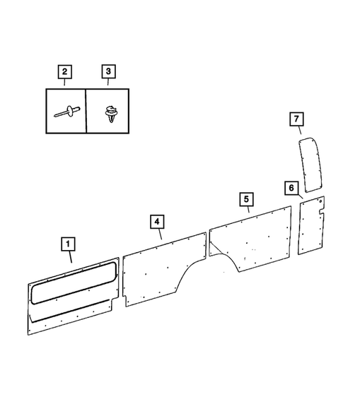 Panels-Moldings-Scuff Plates, Pillar, Cowl, 1/4 Panel Trim and Cargo Covers for 2009 Dodge Sprinter 2500 #5