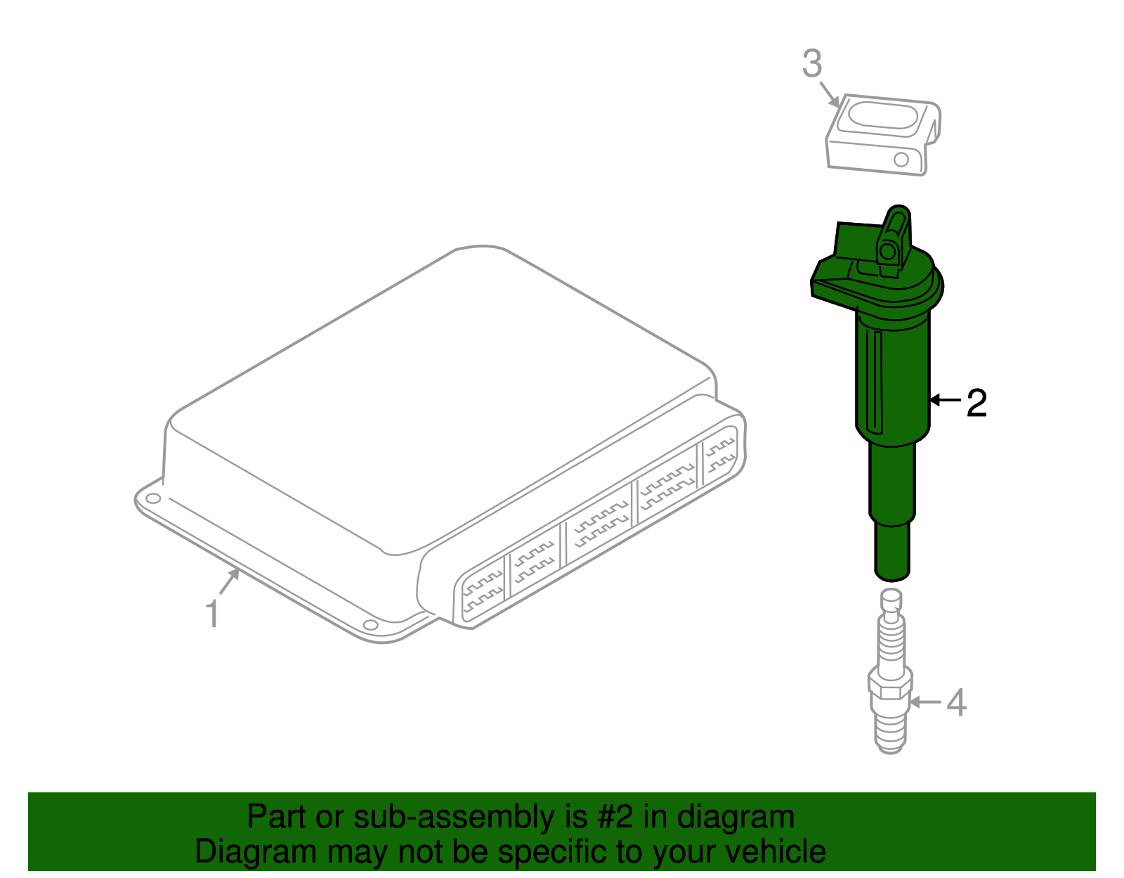 12137841556 - 2006-2010 BMW Ignition Coil (12-13-7-841-556