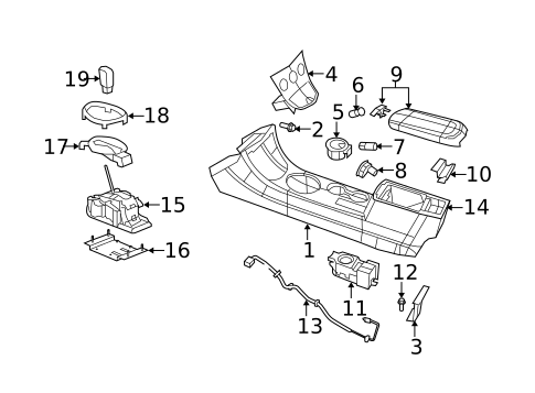 Gear Shift Control for 2010 Dodge Avenger #0