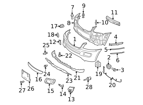 Bumper & Components - Front for 2009 Mercedes-Benz ML320 #3
