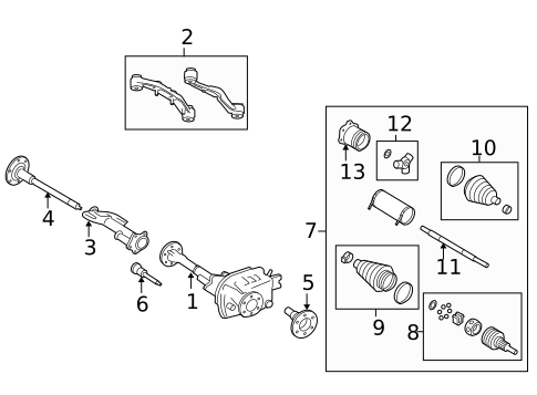 Axle Shaft for 2009 GMC Sierra 2500 HD #0