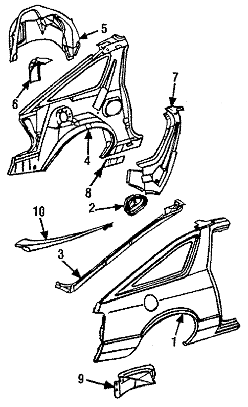 Quarter Panel & Components for 1985 Dodge Daytona #0