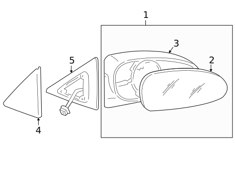 Outside Mirrors for 2001 Hyundai XG300 #0
