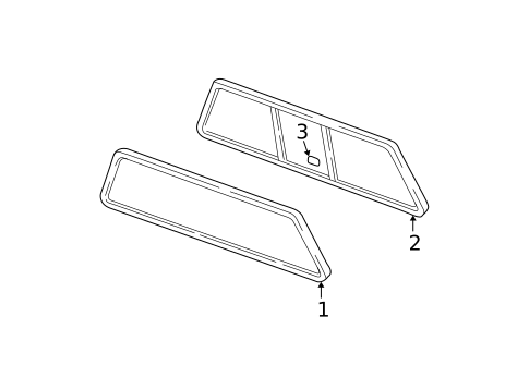 Glass & Hardware - Back for 1999 Chevrolet S10 #0