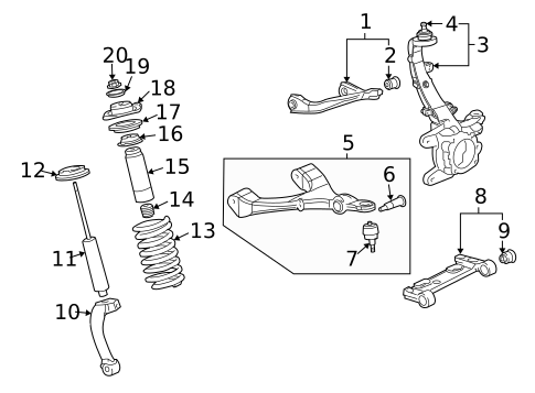 Suspension, Springs & Related Components for 2004 GMC Envoy #1