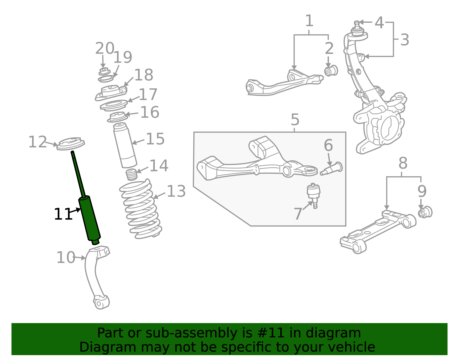 2004-2007 GM Premium Monotube Front Shock Absorber 15198894 GM ...