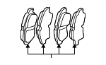 446545021 - : Brake Pads for Toyota: Sienna Image