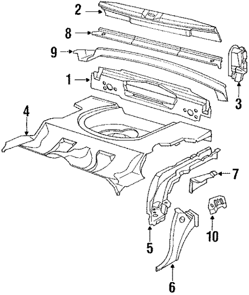 Rear Body for 1991 Chevrolet Cavalier #0