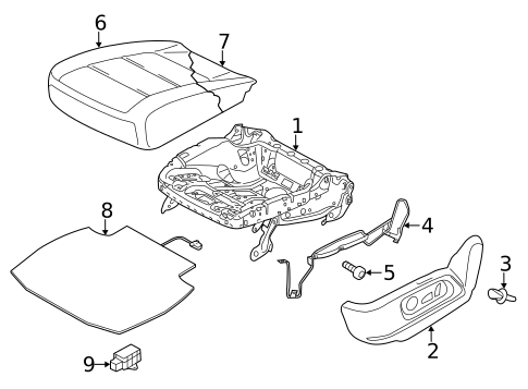 Front Seat Components for 2015 Volkswagen Tiguan #2