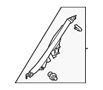 625520E030B0 - : Lower Quarter Trim for Lexus: RX350, RX450h Image