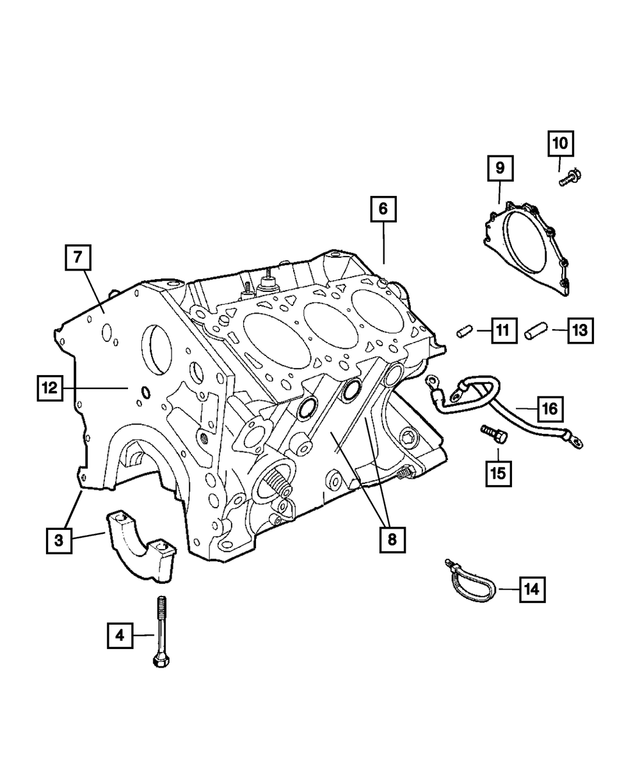 5073135AD - Engine 3.5L Six Cylinder: Short Block for Mopar Image
