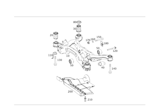 Rear Axle Support for 2019 Mercedes-Benz CLA 250 #0