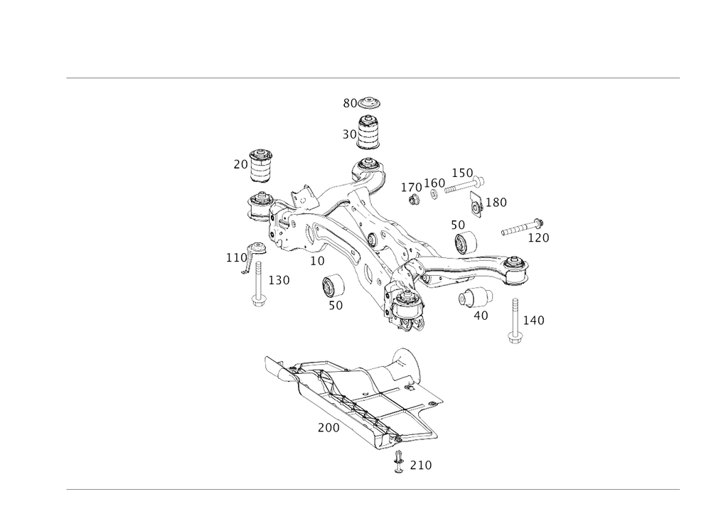 246-350-14-08 - Suspension Sub-Frame 2014-2023 Mercedes-Benz