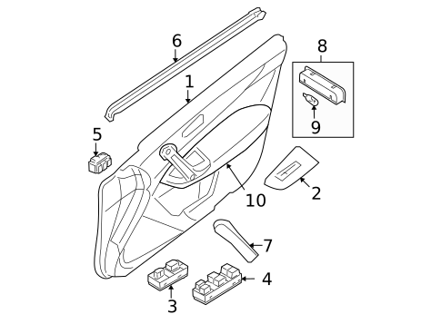 Interior Trim - Front Door for 2014 Nissan Maxima #0