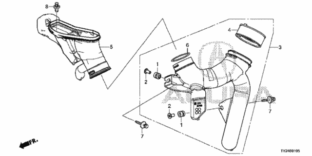 Air Intake Tube for 2017 Acura RLX #0