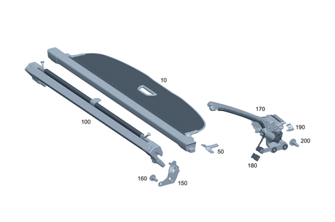 Twin Roller Blinds/Load Compartment Cover for 1984 Mercedes-Benz 300CD #0