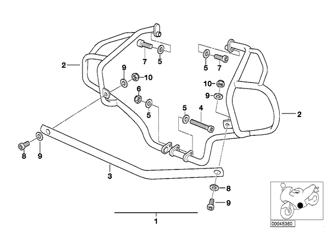 7119901114 - Frame and Mounting Parts: Fillister-Head Screw - M10X100 for BMW-Motorrad Image