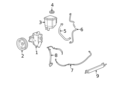 P/S Pump & Hoses for 2005 Chrysler 300 #1