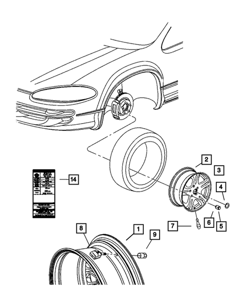 Wheels and Hardware for 2004 Chrysler 300M #0
