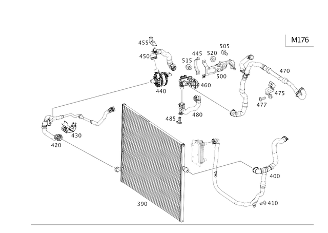 2225017601 - : Coolant Hose for Mercedes-Benz Image